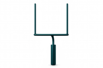 Photorealistic 3d rendering of american football goal post, isolated, showcasing sporting equipment with precise metallic detailing