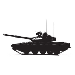 Fototapeta premium Vector illustration of a detailed military tank, army battle equipment isolated on a white Background 