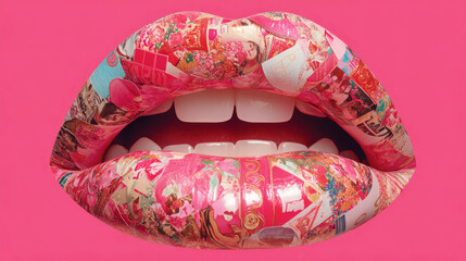 Fashion lips, kiss vibes.