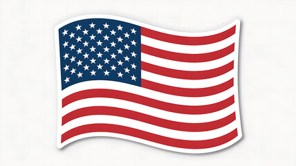 Fototapeta premium Realistic american flag waving gracefully creating a sense of patriotism and freedom transparent background
