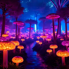 mushroom river glow