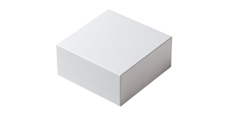 White cube object, likely a box or container