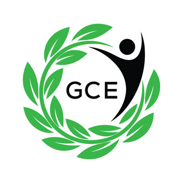 GCE Eco Logo Design. GCE Human Figure  design for entrepreneur and business. GCE best icon Symbol Branding.
