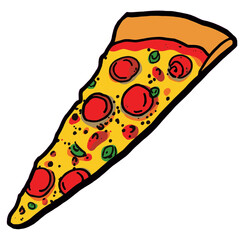 Cheesy Pepperoni Pizza Clipart