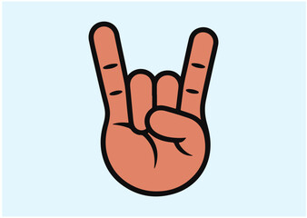 Obraz premium Rock gesture Icon, Rock gesture vector