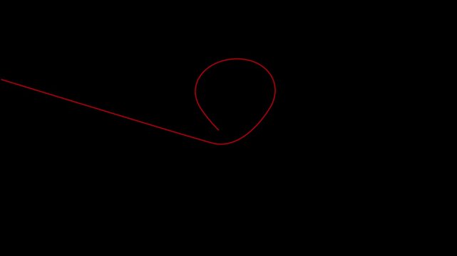 This is a video of Love heart drawn with small dotted lines