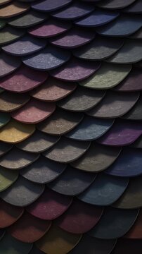 Abstract Repeating Shapes Of Diverse Colors Forming A Detailed Surface