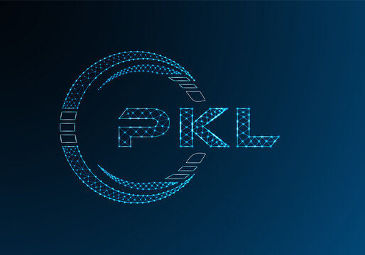 PKL low poly letter logo vector design. PKL lower poly logo design. Low poly logo.