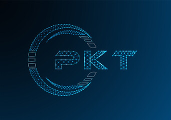 PKT low poly letter logo vector design. PKT lower poly logo design. Low poly logo.