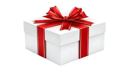 Fototapeta premium red gift box cristmas isolated on white