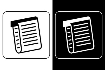 Business Invoice File Icon in Line Outline Style.