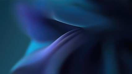 Deep Blue Abstract Background With Flowing Shapes