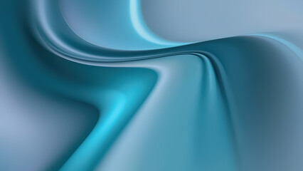Obraz na płótnie Canvas Abstract Blue and White Waves in a Smooth Gradient Pattern