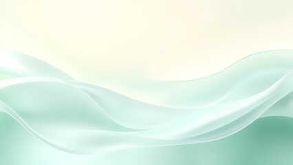 Fototapeta premium 透明感あふれるミントグリーンの流れる抽象背景