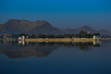 Fateh Sagar Lake in Udaipur, Rajasthan, India