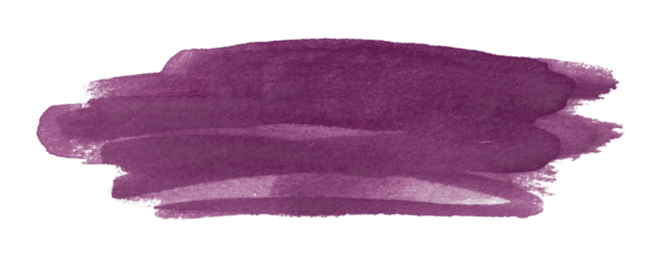 purple watercolor background. Artistic hand paint. Isolated on transparent background.