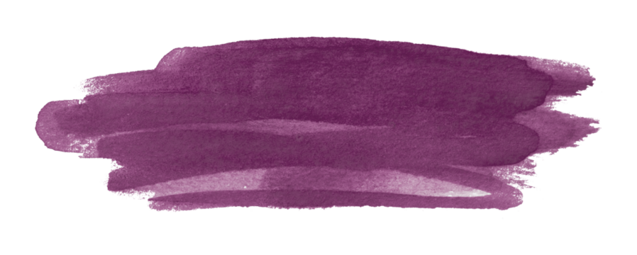 purple watercolor background. Artistic hand paint. Isolated on transparent background.