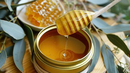 Honey: Pure, Natural Sweetener from Bees &ndash; Raw, Organic & Unfiltered Options. Perfect for Tea, Baking, Cooking & Skin Care. Rich in Nutrients, Antioxidants. Choose from Clover