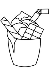 Vector illustration of the ice cream cup
