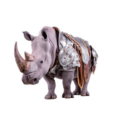 Obraz premium Majestic Armored Rhinoceros in Elaboration of Wildlife Conservation and Environmental Protection Efforts