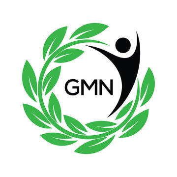 GMN Eco Logo Design. GMN Human Figure  design for entrepreneur and business. GMN best icon Symbol Branding.
