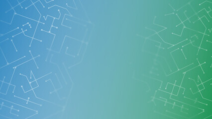 Colorful abstract background featuring geometric lines and a gradient from blue to green