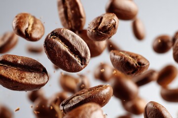 Fototapeta premium Roasting coffee beans