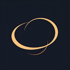 Set of Abstract minimalist motion orbit logo icon vector template on dark background