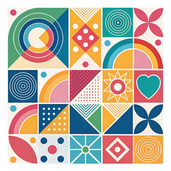 Colorful abstract collage shapes element set on transparent background png abstract shapes collection png vibrant collage elements png design assets png artistic composition png modern art png
