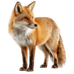 Fototapeta premium Red Fox Profile Wildlife Animal Portrait, isolated on a transparent background