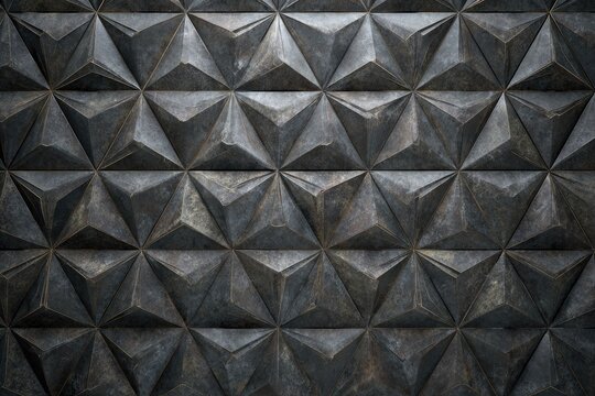 Dark, metallic, triangular pattern texture