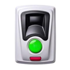 Modern Access Control Device with Green Indicator Light and Red Button for Security Systems