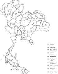 Obraz premium Vector map of Thailand