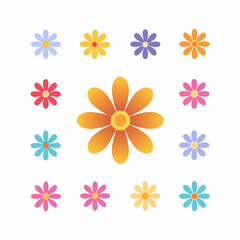 stylized flower icons
