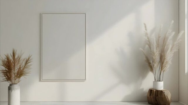 wall poster mockup A2 Size hanging 4K Videos