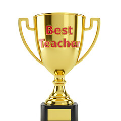 Best Teacher Award: Golden Trophy for Educators & Appreciation