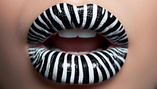close up of lips with original make up