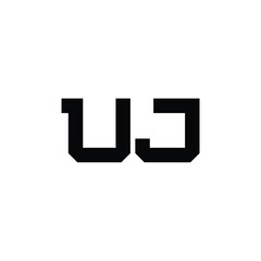 UJ monogram logo design letter text name symbol monochrome logotype alphabet character simple logo