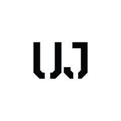 UJ monogram logo design letter text name symbol monochrome logotype alphabet character simple logo