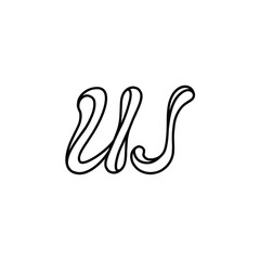 UJ monogram logo design letter text name symbol monochrome logotype alphabet character simple logo
