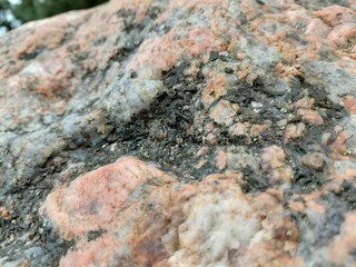 stones in an old gravel quarry
