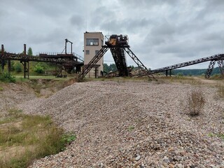 Fototapeta premium stones in an old gravel quarry