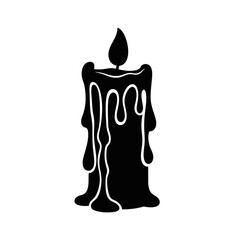 black and white candle
