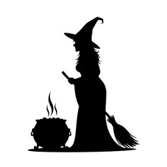 witch with a broom