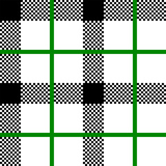 Black and white Tartan seamless pattern