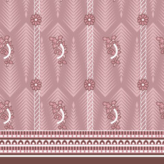 Pink Floral Stripe Pattern design
