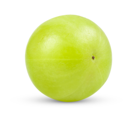 Fresh Indian gooseberries on transparent png ( Image from camera)