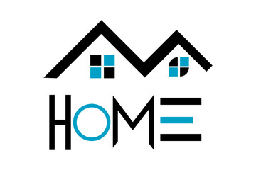 Fototapeta premium Puzzle Home Logo – Creative House Symbol with Jigsaw Elements for Branding, Real Estate & DIY Use