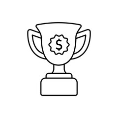 Icon a prize money, isolated against a clean background.