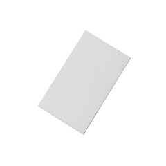 A blank, white rectangular sheet of paper or cardstock is presented against a pure black backdrop.